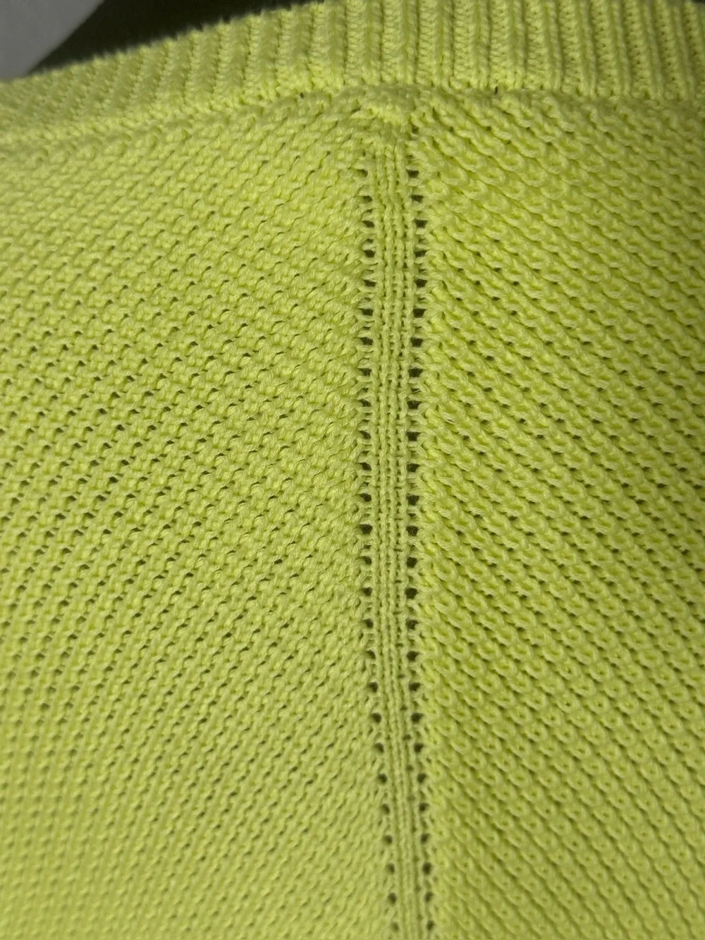 NWOT Talbots Yellow 100% Pima Cotton Knit Relaxed Crew Neck Sweater US L